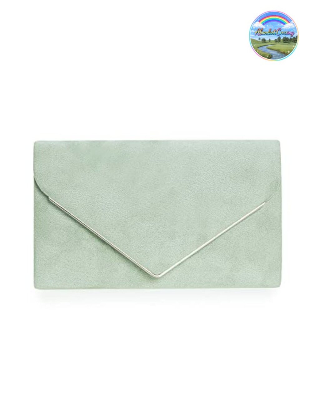 Faux Suede Clutch Bag Evening Purse Metal Binding Flap Wedding Prom Formal
